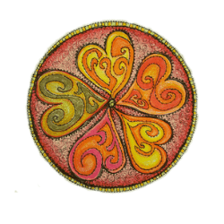 Hearts Doodle Mandala